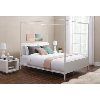 DHP Canopy Queen White Metal Bed