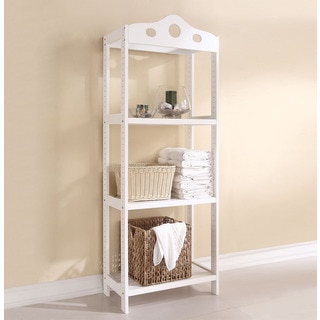 Sarila Solid Pine Shelf Rack, White