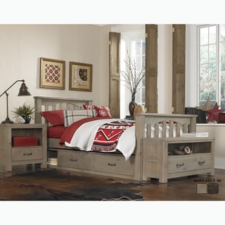 Highlands Collection Wood Driftwood Twin Harper Bed