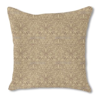 Spiritual Loops Beige Burlap Pillow Double Sided