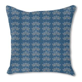 Attracting Butterflies in Blue Burlap Pillow Double Sided