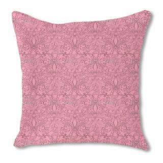 Spiritual Loopies Pink Burlap Pillow Double Sided