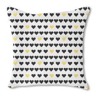Pure Hearts Burlap Pillow Double Sided