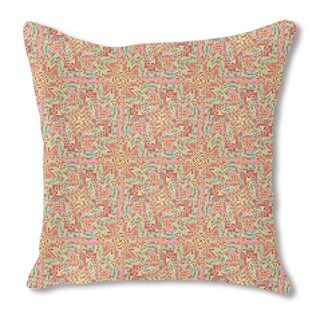 Summer Pixel Burlap Pillow Single Sided