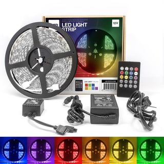 LED Concepts 16.4-foot Colored LED Strip Rope Lights Music-controlled Waterproof Lights