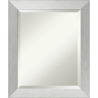 Bathroom Mirror Medium, Fits Standard 24-inch to 28-inch Cabinet, Brushed Sterling Silver 20 x 24-inch