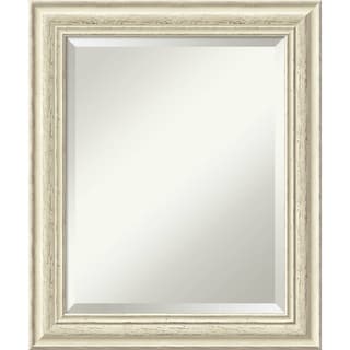Bathroom Mirror Medium, Fits Standard 24-inch to 28-inch Cabinet, Country Whitewash 21 x 25-inch