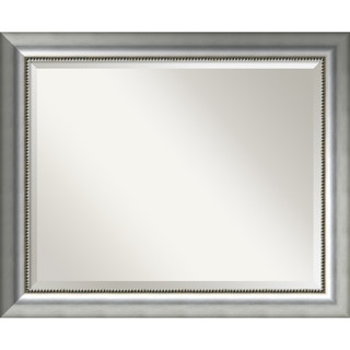 Bathroom Mirror Large, Fits Standard 30-inch to 36-inch Cabinet, Vegas Burnished Silver 33 x 27-inch