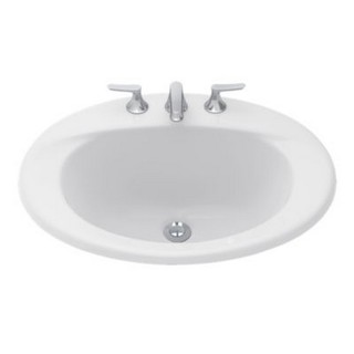 Toto Supreme White Porcelain Single-basin Oval Bathroom Sink