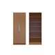 Manhattan Comfort Chelsea 3.0 Wood and Aluminum 35.43-inch 6-shelf Closet with 2 Doors