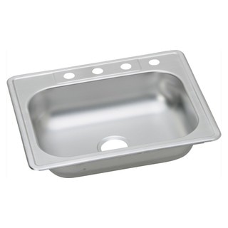 Elkay Silver Stainless Steel 23-gauge Single-bowl Top-mount Kitchen Sink