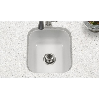 Houzer White Porcelain Enamel 8-inch Deep Single Box Pack Bar/Prep Sink