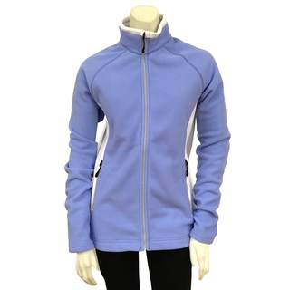 Narragansett Traders Women's White/Purple Polyester/Fleece Full-zip Medium-weight Contrast Fleece