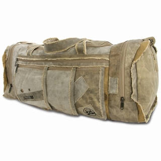 The Real Deal Brazil Recife Tan Recycled Cotton Canvas Duffle Bag