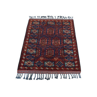1800GetaRug Afghan Ersari Red Wool Hand-knotted Oriental Rug (2'1 x 3'1)