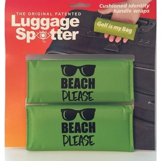 BEACH PLEASE Bright Lime Green Original Patented Luggage Spotter (Set of 2)