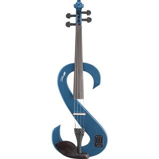Stagg Metallic Blue Silent Viola Set with Soft Case and Headphones