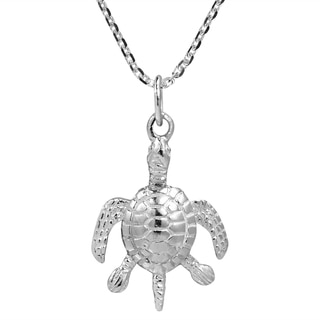 Moveable Sea Turtle of Innocense Sterling Silver Necklace (Thailand)