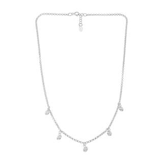 Captivating Cubic Zirconia Dangle .925 Silver Necklace (Thailand)