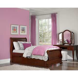 WALNUT STREET TWIN RILEY SLEIGH BED with Trundle CHESTNUT