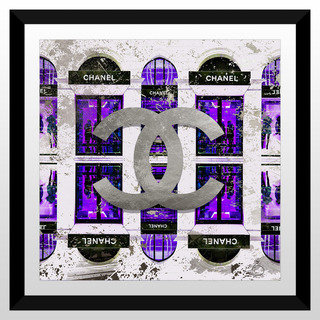BY Jodi "Shop Chanel In Purple" Framed Plexiglass Wall Art