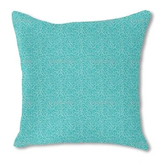 Aqua Love Burlap Pillow Double Sided