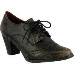 Women's L&#x27;Artiste by Spring Step Ennia Lace Up Oxford Charcoal Leather