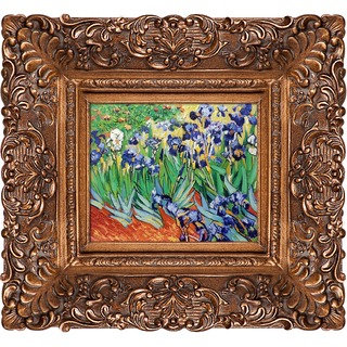 Vincent Van Gogh 'Irises' Hand Painted Framed Canvas Art