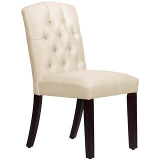 Skyline Furniture Shantung Parchment Tufted Arched Dining Chair