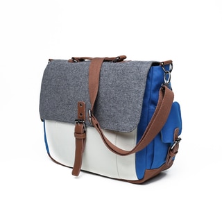 Something Strong Cancas and Wool Laptop/Tablet Messenger Bag