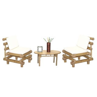 Handmade 5 Piece Payang Chairs and Oval Table Set (Vietnam)