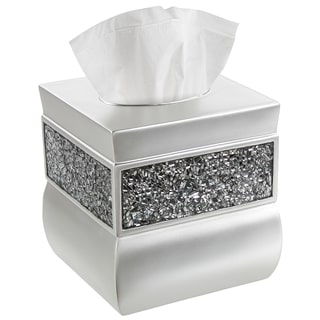Creative Scents Brushed Nickel Square Tissue Box Cover