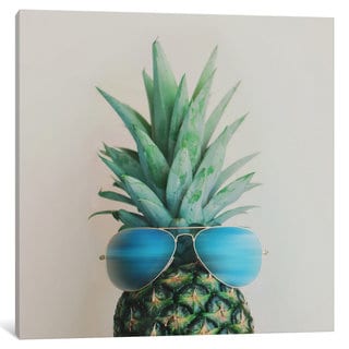 iCanvas Pineapple In Paradise by Chelsea Victoria Canvas Print