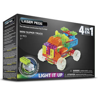 Laser Pegs 4-in-1 Mini Super Truck Lighted Construction Toy