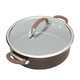 Circulon Symmetry Chocolate Hard-Anodized Nonstick Covered Sauteuse, 5-Quart, Brown