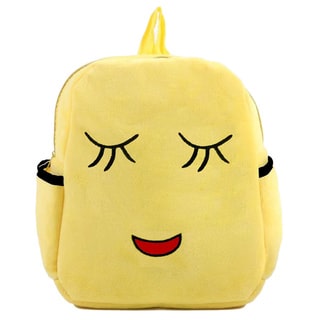 Baby Deluxe Little Kids' 'Show Your Emoticon' Shy Emoji Face Plush Backpack