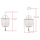 Safavieh Lighting 18-Inch Adjustable Beaded 3-Light Angie Cream Pendant Lamp