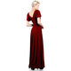 Evanese Women's Elegant Slip-on Long Formal Evening Party Dress with Empire Waist Full Skirt and Short Sleeves