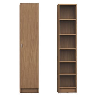 Manhattan Comfort Greenwich 6- Shelf Narrow Venti 2.0 Bookcase with Doors
