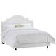 Skyline Furniture Twill White Shirred Notch Bed - Thumbnail 0