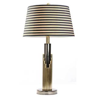 Black/Grey/Gold Metal 25-inch High Art Deco Table Lamp