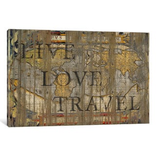 iCanvas Live Love Travel by Diego Tirigall Canvas Print