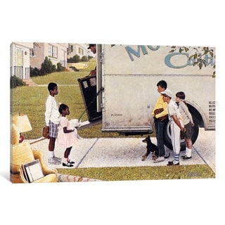 iCanvas Moving In (New Kids In The Neighborhood) by Norman Rockwell Canvas Print