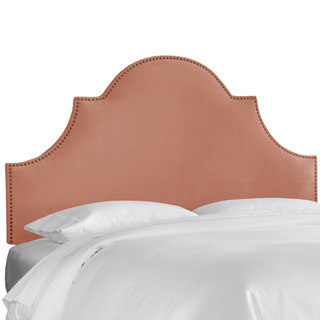 Skyline Furniture Regal Mahogany Rose Nail Button High Arch Notched Headboard