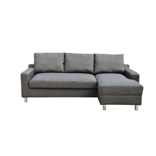 Turin Dark Grey Fabric Right-facing Sofabed Sectional