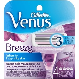 Gillette Venus Breeze Refill Razor Blade Cartridges (Pack of 4)