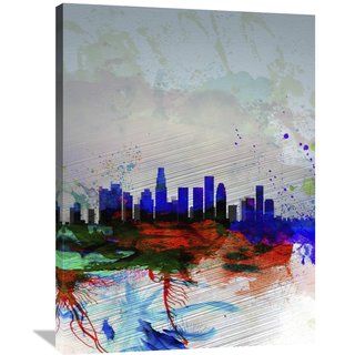 Naxart Studio 'Los Angeles Watercolor Skyline 1' Gallery-wrapped Giclee Canvas Art