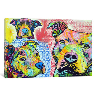 iCanvas Thoughtful Pit Bull This Years II by Dean Russo Canvas Print