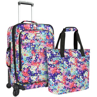 U.S. Traveler Langford Floral Print 2-piece Carry-on Spinner Luggage Set
