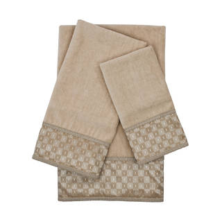 Sherry Kline Montgomery Taupe 3-piece Decorative Embellished Towel Set